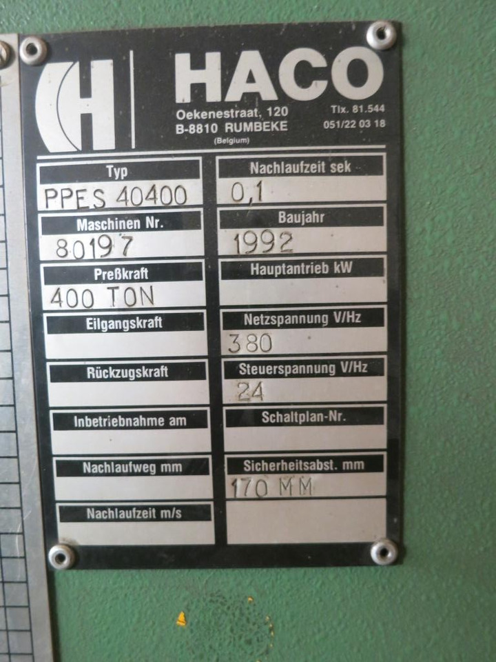 HACO PPES 40400 - Στραντζόπρεσσα: φωτογραφία 5 HACO PPES 40400 - Στραντζόπρεσσα: φωτογραφία 5
