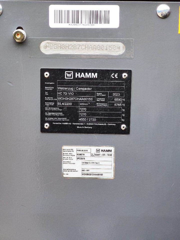 Hamm HC70i VIO - Οδοστρωτήρες: φωτογραφία 5 Hamm HC70i VIO - Οδοστρωτήρες: φωτογραφία 5