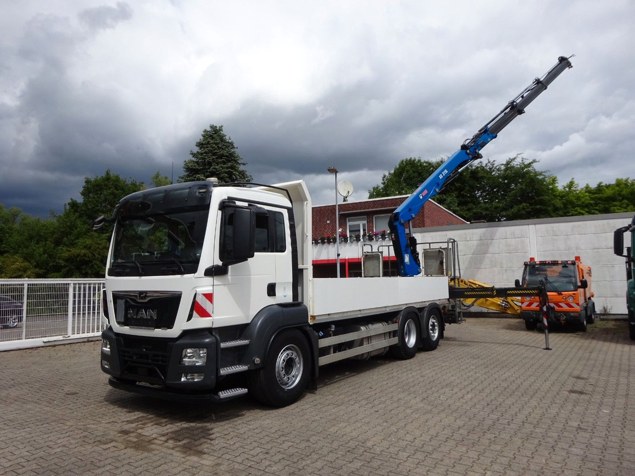 MAN 26.420 TGS Pritsche + HIAB 211 HIPRO Kran - Φορτηγό με ανοιχτή καρότσα, Φορτηγό με γερανό: φωτογραφία 4 MAN 26.420 TGS Pritsche + HIAB 211 HIPRO Kran - Φορτηγό με ανοιχτή καρότσα, Φορτηγό με γερανό: φωτογραφία 4