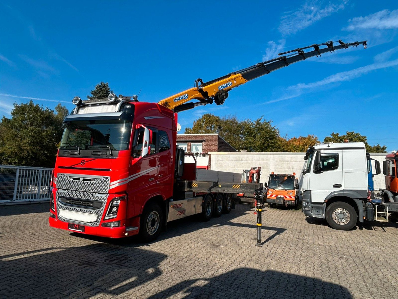 Volvo Autokran FH16 750 Pritsche EFFER 395/8S Lenk - Φορτηγό με γερανό: φωτογραφία 1 Volvo Autokran FH16 750 Pritsche EFFER 395/8S Lenk - Φορτηγό με γερανό: φωτογραφία 1
