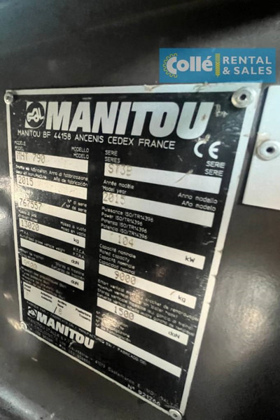 Τηλεσκοπικός φορτωτής Manitou MHT 790 | 2015: φωτογραφία 17 Τηλεσκοπικός φορτωτής Manitou MHT 790 | 2015: φωτογραφία 17