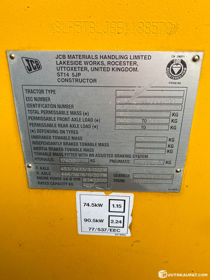 Τηλεσκοπικός φορτωτής JCB 541-70 Agri Super, 2006, Seinäjoki: φωτογραφία 13