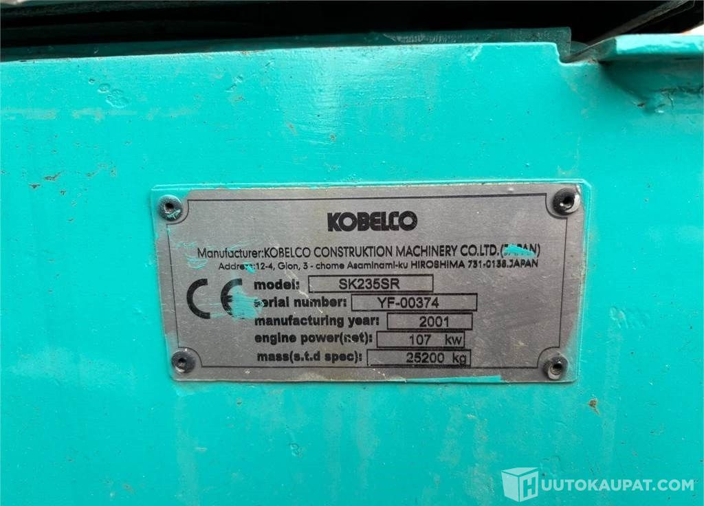 Kobelco SK235SR, 2001, 10 135 h Kaivinkone, Lempäälä - Ερπυστριοφόρος εκσκαφέας: φωτογραφία 5 Kobelco SK235SR, 2001, 10 135 h Kaivinkone, Lempäälä - Ερπυστριοφόρος εκσκαφέας: φωτογραφία 5