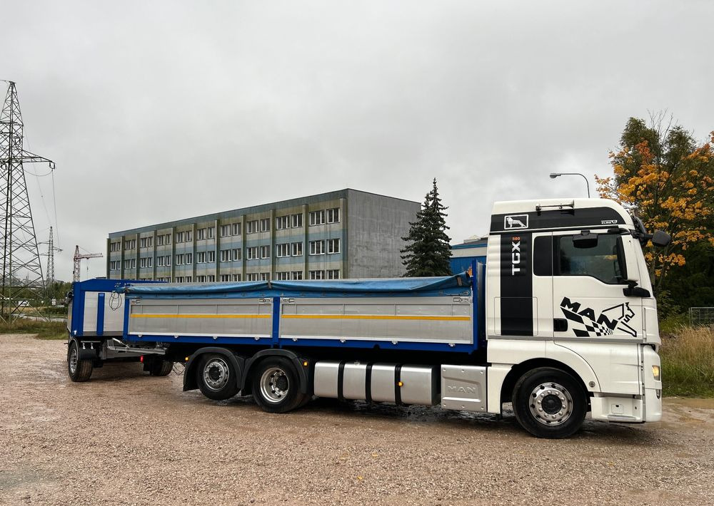 MAN TGX Tandem 1m burty TOP KOMPLET / ALUFELGI / zarejestrowany gotowy do pracy / przyczepa 18t / FULL OPCJA / 26.420 26.460 26.500 26.400 26.440 26.480 26.510 460 500 - Φορτηγό με ανοιχτή καρότσα: φωτογραφία 2 MAN TGX Tandem 1m burty TOP KOMPLET / ALUFELGI / zarejestrowany gotowy do pracy / przyczepa 18t / FULL OPCJA / 26.420 26.460 26.500 26.400 26.440 26.480 26.510 460 500 - Φορτηγό με ανοιχτή καρότσα: φωτογραφία 2