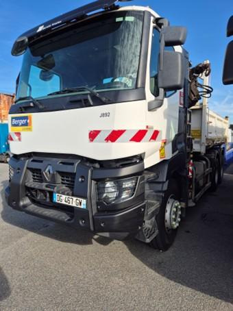 Renault C version K 380 P6x4 Bi-benne Grue FASSI F195 A0.24 - Φορτηγό ανατρεπόμενο: φωτογραφία 1 Renault C version K 380 P6x4 Bi-benne Grue FASSI F195 A0.24 - Φορτηγό ανατρεπόμενο: φωτογραφία 1