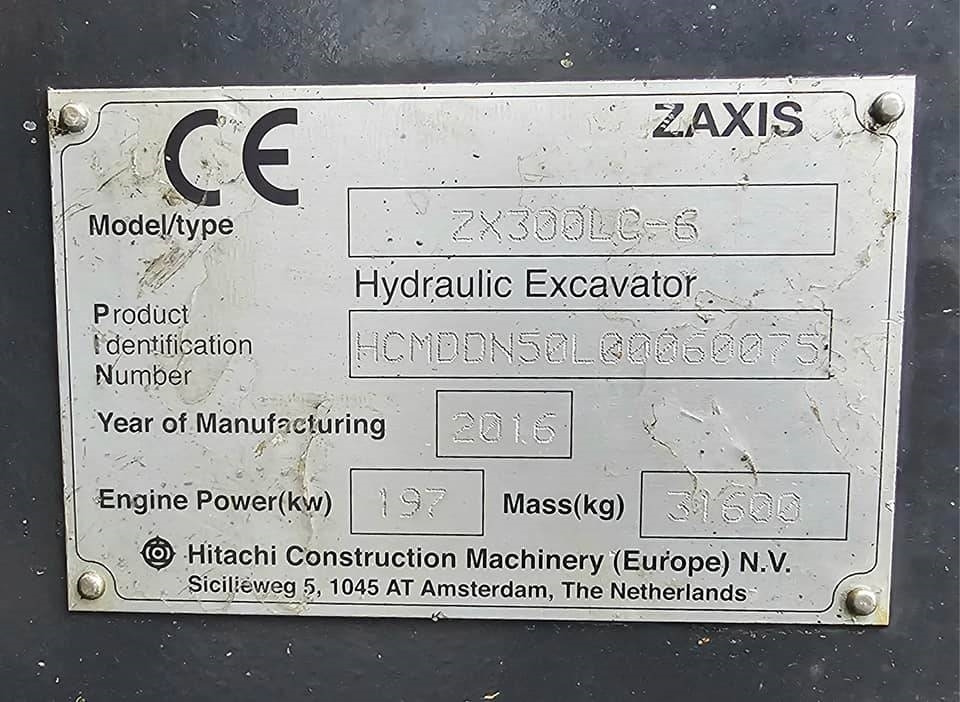 Ερπυστριοφόρος εκσκαφέας Hitachi ZX 300 LC-6: φωτογραφία 50