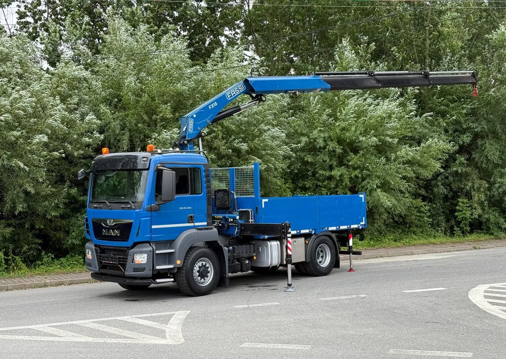 MAN * MAN 18.440 TGS * 4x4 * HDS Fassi F215 * Sprowadzony * 95 000 KM ! * Stan Jak Nowy - Φορτηγό με ανοιχτή καρότσα, Φορτηγό με γερανό: φωτογραφία 1 MAN * MAN 18.440 TGS * 4x4 * HDS Fassi F215 * Sprowadzony * 95 000 KM ! * Stan Jak Nowy - Φορτηγό με ανοιχτή καρότσα, Φορτηγό με γερανό: φωτογραφία 1