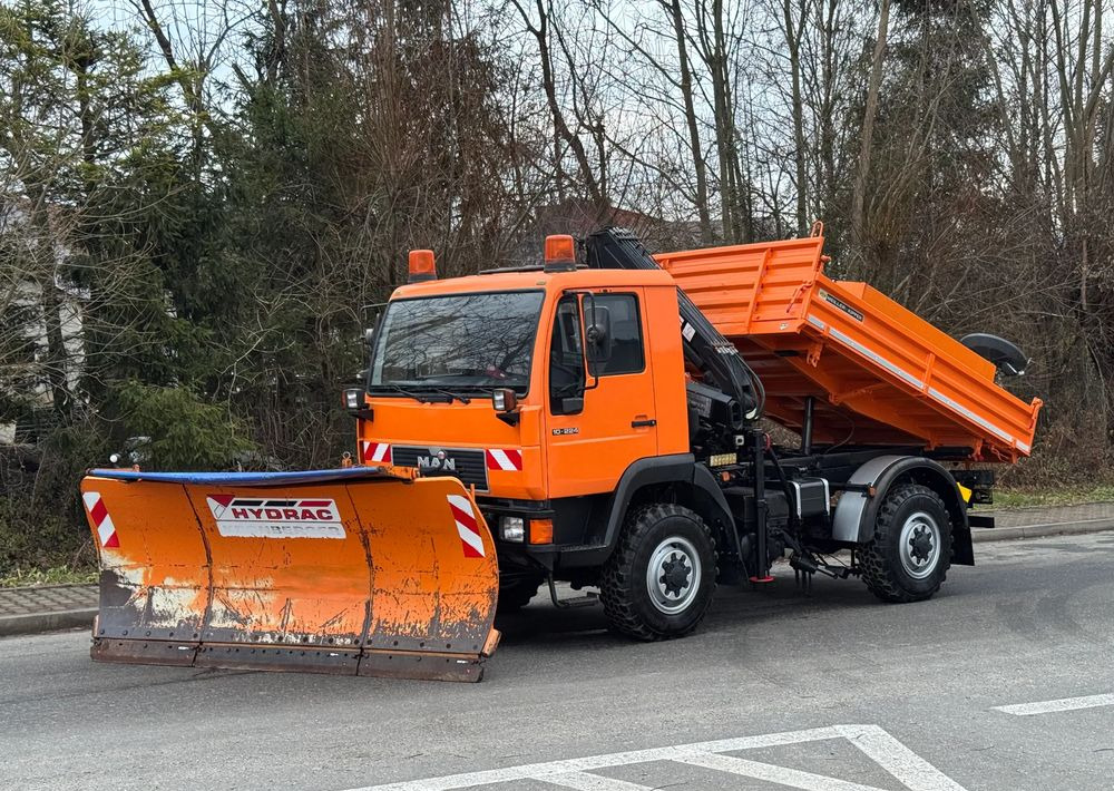 MAN * MAN LE 10.220 *Kiper Wywrotka * 4x4 * Pług Piaskarka * Zimowe Utrzymanie * Sprowadzony * HDS MKG * - Φορτηγό ανατρεπόμενο: φωτογραφία 1 MAN * MAN LE 10.220 *Kiper Wywrotka * 4x4 * Pług Piaskarka * Zimowe Utrzymanie * Sprowadzony * HDS MKG * - Φορτηγό ανατρεπόμενο: φωτογραφία 1