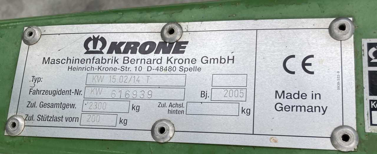 Krone KW 15.02/14 schudder weidebouwmachines - Χορτοσυλλέκτης: φωτογραφία 4 Krone KW 15.02/14 schudder weidebouwmachines - Χορτοσυλλέκτης: φωτογραφία 4