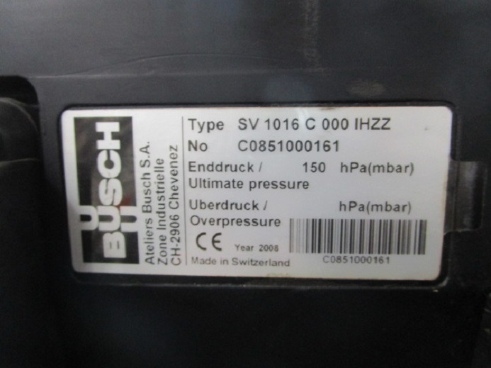 KOMPRESSOR BUSCH SV 1016 C 000 IHZZ - Ανταλλακτικό για Εκτυπωτική μηχανή: φωτογραφία 5 KOMPRESSOR BUSCH SV 1016 C 000 IHZZ - Ανταλλακτικό για Εκτυπωτική μηχανή: φωτογραφία 5