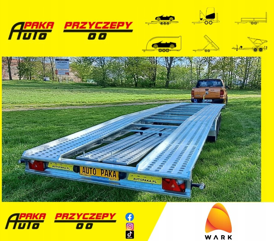 LAWETA Z NAJAZDAMI NA 2 AUTA 8,5x2M DMC 3500, 3 OSIE / CAR TRANSPORTER WITH RAMPS FOR 2 CARS 8.5x2M DMC 3500, 3 AXLES - Ρυμούλκα αυτοκινητάμαξα: φωτογραφία 1 LAWETA Z NAJAZDAMI NA 2 AUTA 8,5x2M DMC 3500, 3 OSIE / CAR TRANSPORTER WITH RAMPS FOR 2 CARS 8.5x2M DMC 3500, 3 AXLES - Ρυμούλκα αυτοκινητάμαξα: φωτογραφία 1