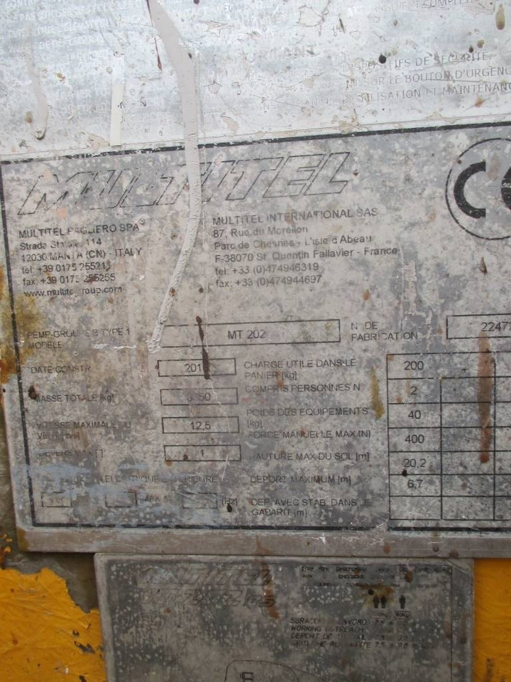 Φορτηγό με εναέρια πλατφόρμα Multitel MT 202: φωτογραφία 16