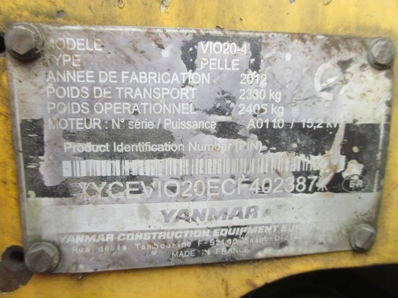 Μίσθωση Yanmar Vio 20-4  Yanmar Vio 20-4: φωτογραφία 15