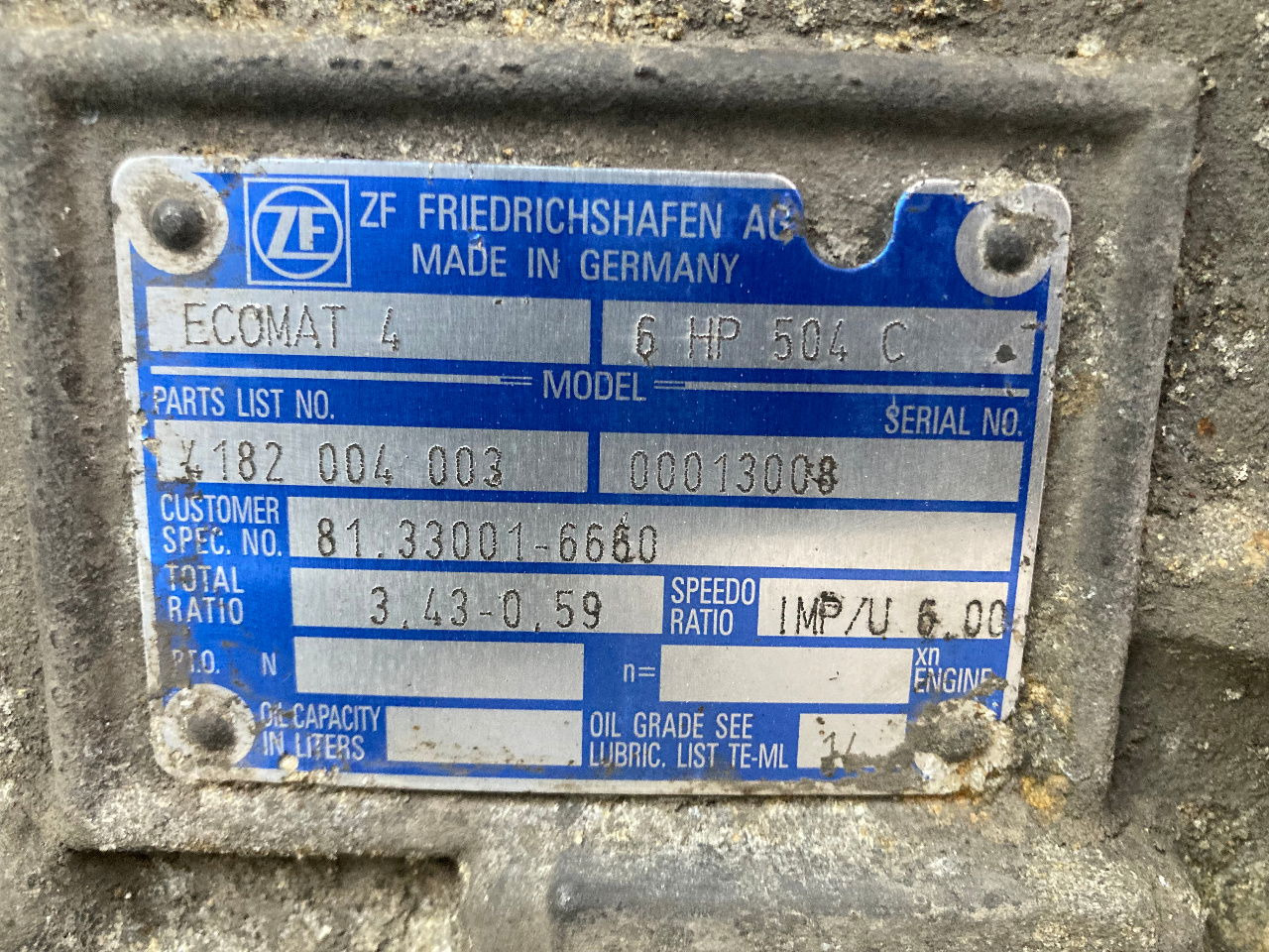 ZF Getriebe ZF 6HP 504 C 6HP504C 4182004003 MAN 81.33001-6660 81330016660 - Μετάδοσης κίνησης για Λεωφορείο: φωτογραφία 2 ZF Getriebe ZF 6HP 504 C 6HP504C 4182004003 MAN 81.33001-6660 81330016660 - Μετάδοσης κίνησης για Λεωφορείο: φωτογραφία 2