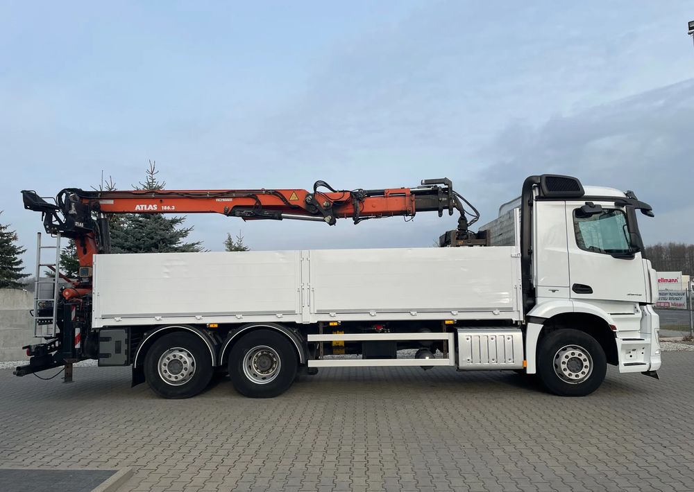 Mercedes-Benz Arocs 2545, HDS ATLAS 186.3 - PILOT - Φορτηγό με ανοιχτή καρότσα, Φορτηγό με γερανό: φωτογραφία 4 Mercedes-Benz Arocs 2545, HDS ATLAS 186.3 - PILOT - Φορτηγό με ανοιχτή καρότσα, Φορτηγό με γερανό: φωτογραφία 4