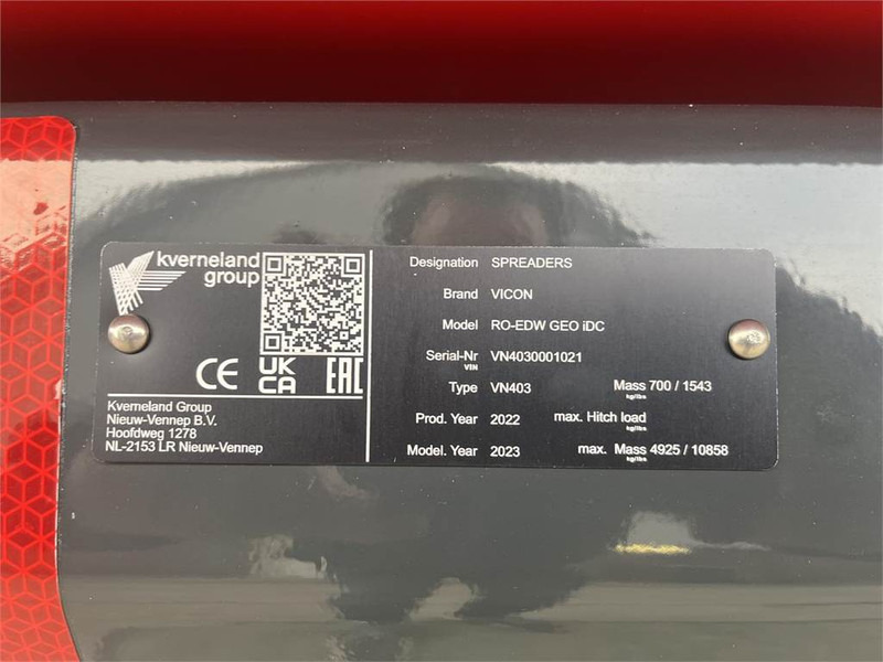 Kverneland RO-EDW GEO SPREAD 1875 - Λιπασματοδιανομέας: φωτογραφία 5 Kverneland RO-EDW GEO SPREAD 1875 - Λιπασματοδιανομέας: φωτογραφία 5