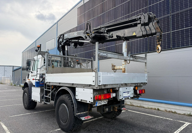 Mercedes-BenzUnimog U5000 + Hiab 099 E-4 - Φορτηγό με ανοιχτή καρότσα, Φορτηγό με γερανό: φωτογραφία 3 Mercedes-BenzUnimog U5000 + Hiab 099 E-4 - Φορτηγό με ανοιχτή καρότσα, Φορτηγό με γερανό: φωτογραφία 3