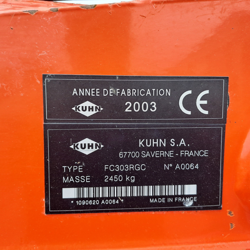 KUHN FC 303 RGC - Χορτοκοπτικό: φωτογραφία 2 KUHN FC 303 RGC - Χορτοκοπτικό: φωτογραφία 2