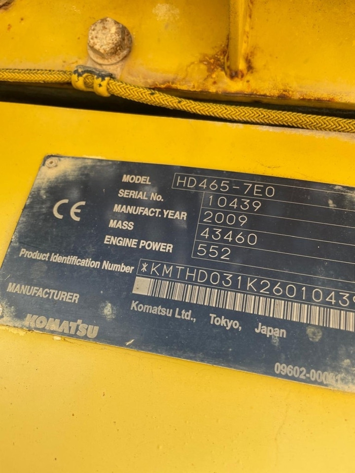 Komatsu HD 465-7E0, HD 405-7, HD 405-6, total 4 pcs - Ανατρεπόμενο όχημα μεταφοράς λατομικών υλικών: φωτογραφία 4 Komatsu HD 465-7E0, HD 405-7, HD 405-6, total 4 pcs - Ανατρεπόμενο όχημα μεταφοράς λατομικών υλικών: φωτογραφία 4