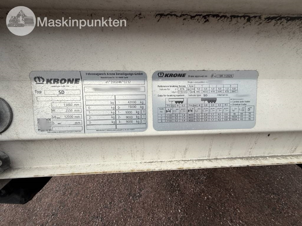 Μίσθωση Krone SD trailer  Krone SD trailer: φωτογραφία 11