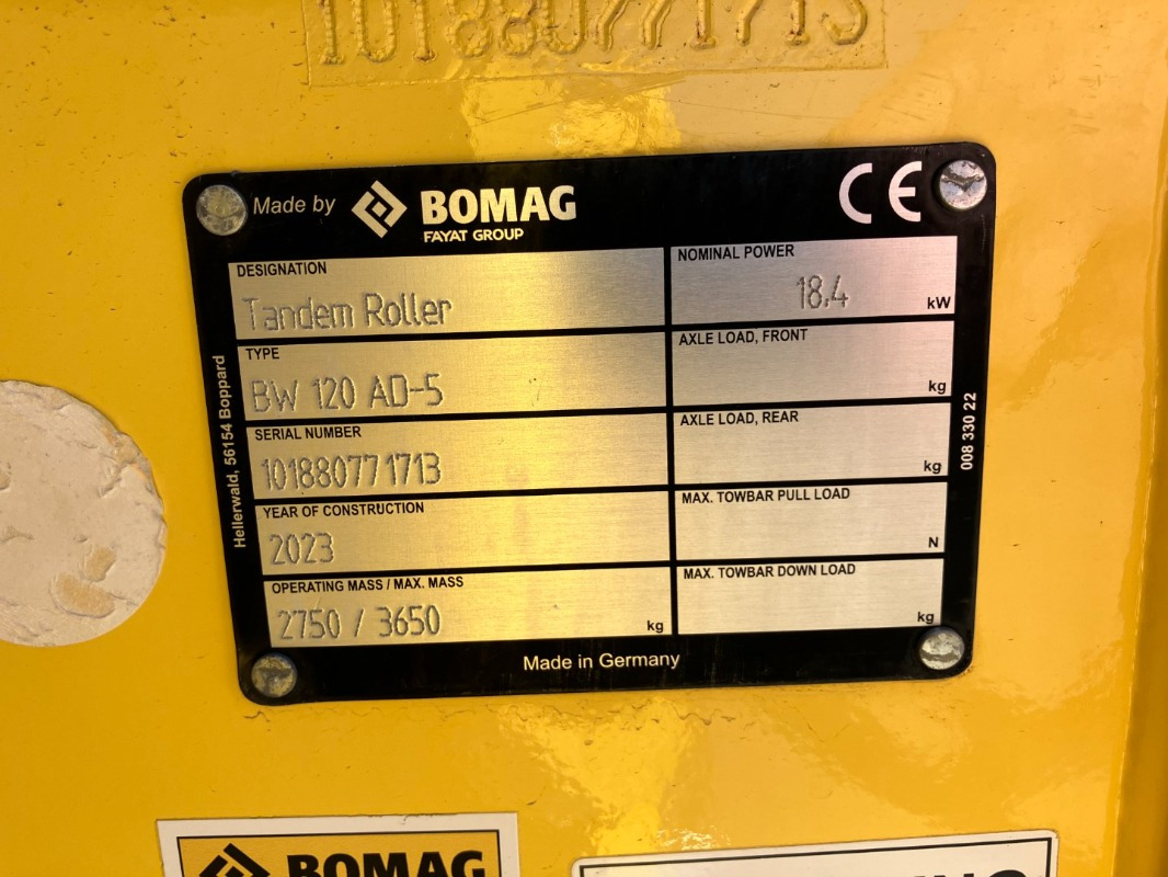BOMAG DE BW 120 AD-5 Stage V/Tier 4f - Οδοστρωτήρας: φωτογραφία 2 BOMAG DE BW 120 AD-5 Stage V/Tier 4f - Οδοστρωτήρας: φωτογραφία 2