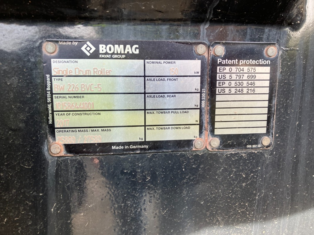 BOMAG DE BW 226 BVC-5 Stage IIIa/Tier 3 - Οδοστρωτήρας: φωτογραφία 3 BOMAG DE BW 226 BVC-5 Stage IIIa/Tier 3 - Οδοστρωτήρας: φωτογραφία 3