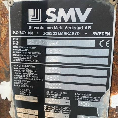 Containertruck SMW 4032 CA Reach Staker - Reachstacker: φωτογραφία 4 Containertruck SMW 4032 CA Reach Staker - Reachstacker: φωτογραφία 4