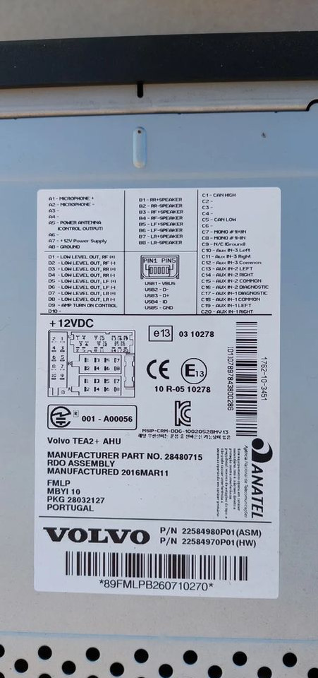 VOLVO FH 4 ODTWARZACZ CD - Ταμπλό αυτοκινήτου για Φορτηγό: φωτογραφία 2 VOLVO FH 4 ODTWARZACZ CD - Ταμπλό αυτοκινήτου για Φορτηγό: φωτογραφία 2
