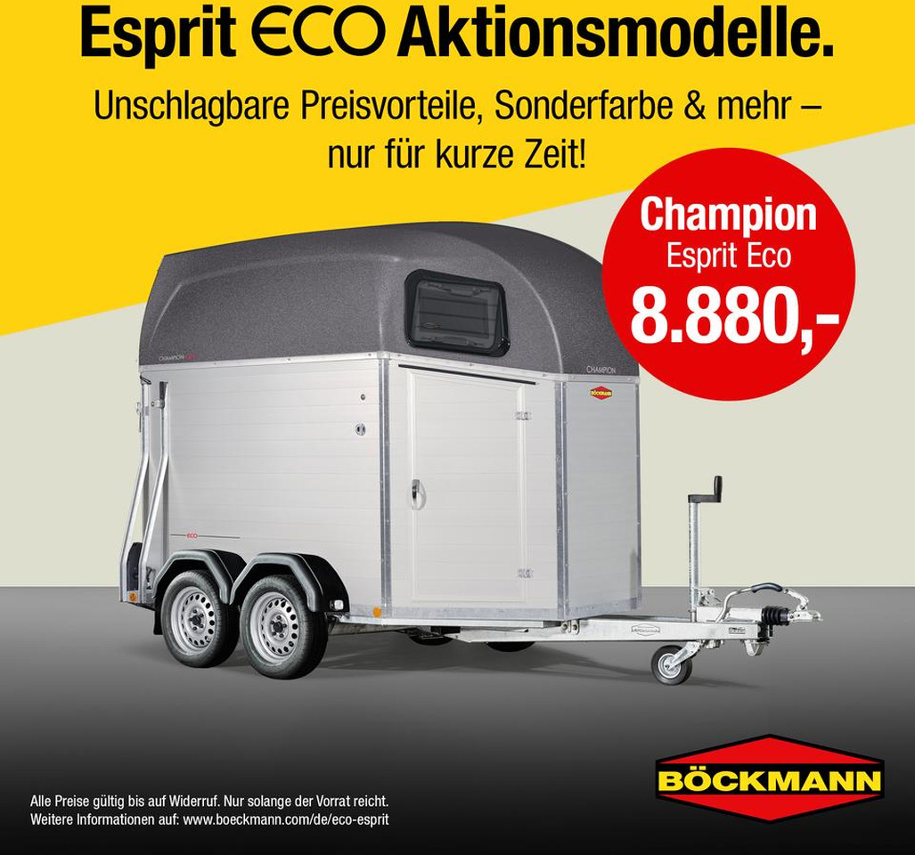 Böckmann Pferdeanhänger Champion Esprit ECO Sattelkammer - Τρέιλερ μεταφοράς αλόγων: φωτογραφία 1 Böckmann Pferdeanhänger Champion Esprit ECO Sattelkammer - Τρέιλερ μεταφοράς αλόγων: φωτογραφία 1