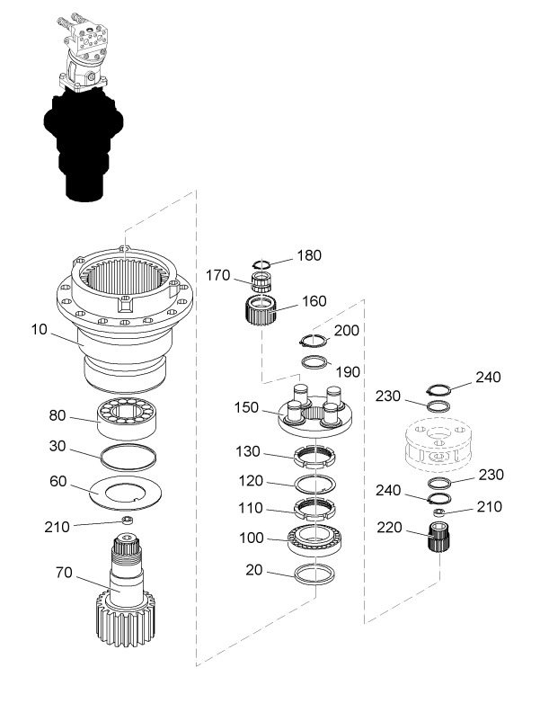 Sennebogen ZF DR250 053017 and ZF DR350 250184 slewing gear - Μειωτήρας περιστροφής για Μηχάνημα Διαχείρισης Υλικών: φωτογραφία 2 Sennebogen ZF DR250 053017 and ZF DR350 250184 slewing gear - Μειωτήρας περιστροφής για Μηχάνημα Διαχείρισης Υλικών: φωτογραφία 2