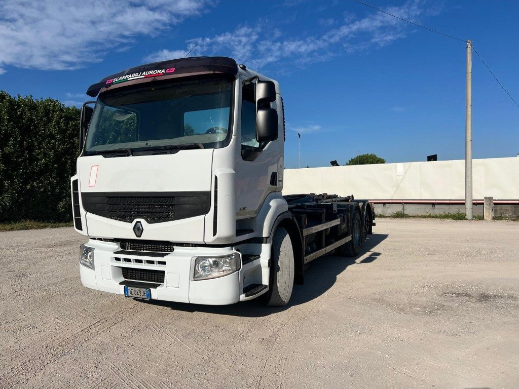 RENAULT PREMIUM 450 SCARRABILE FULL PNEUMATICO - Φορτηγό φόρτωσης γάντζου: φωτογραφία 1 RENAULT PREMIUM 450 SCARRABILE FULL PNEUMATICO - Φορτηγό φόρτωσης γάντζου: φωτογραφία 1