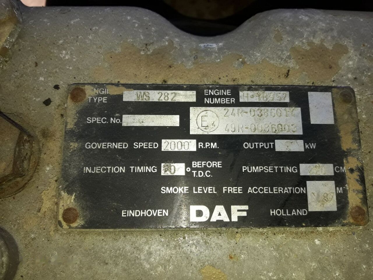 Κινητήρας για Φορτηγό DAF 1160 ATI WS282 350   DAF: φωτογραφία 6