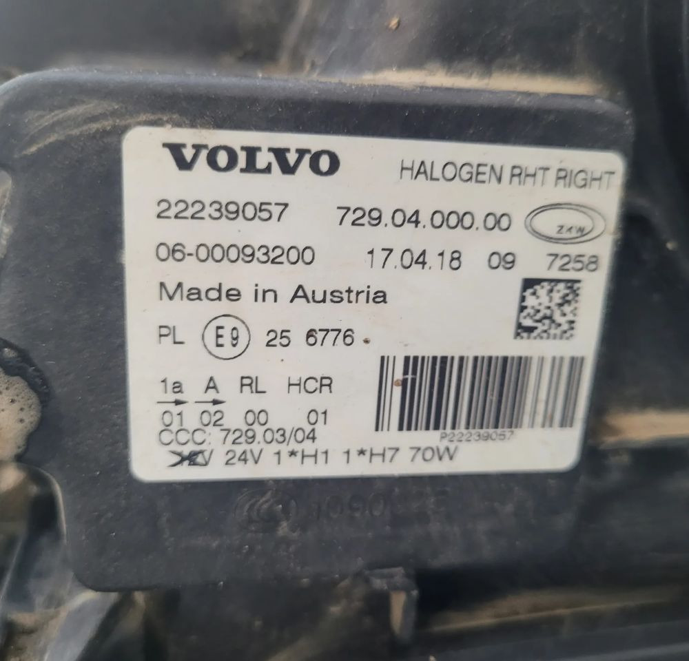 LAMPA VOLVO FMX RH ORYGINAŁ 22239057 CHWALIM116 - Φωτισμός για Φορτηγό: φωτογραφία 5 LAMPA VOLVO FMX RH ORYGINAŁ 22239057 CHWALIM116 - Φωτισμός για Φορτηγό: φωτογραφία 5