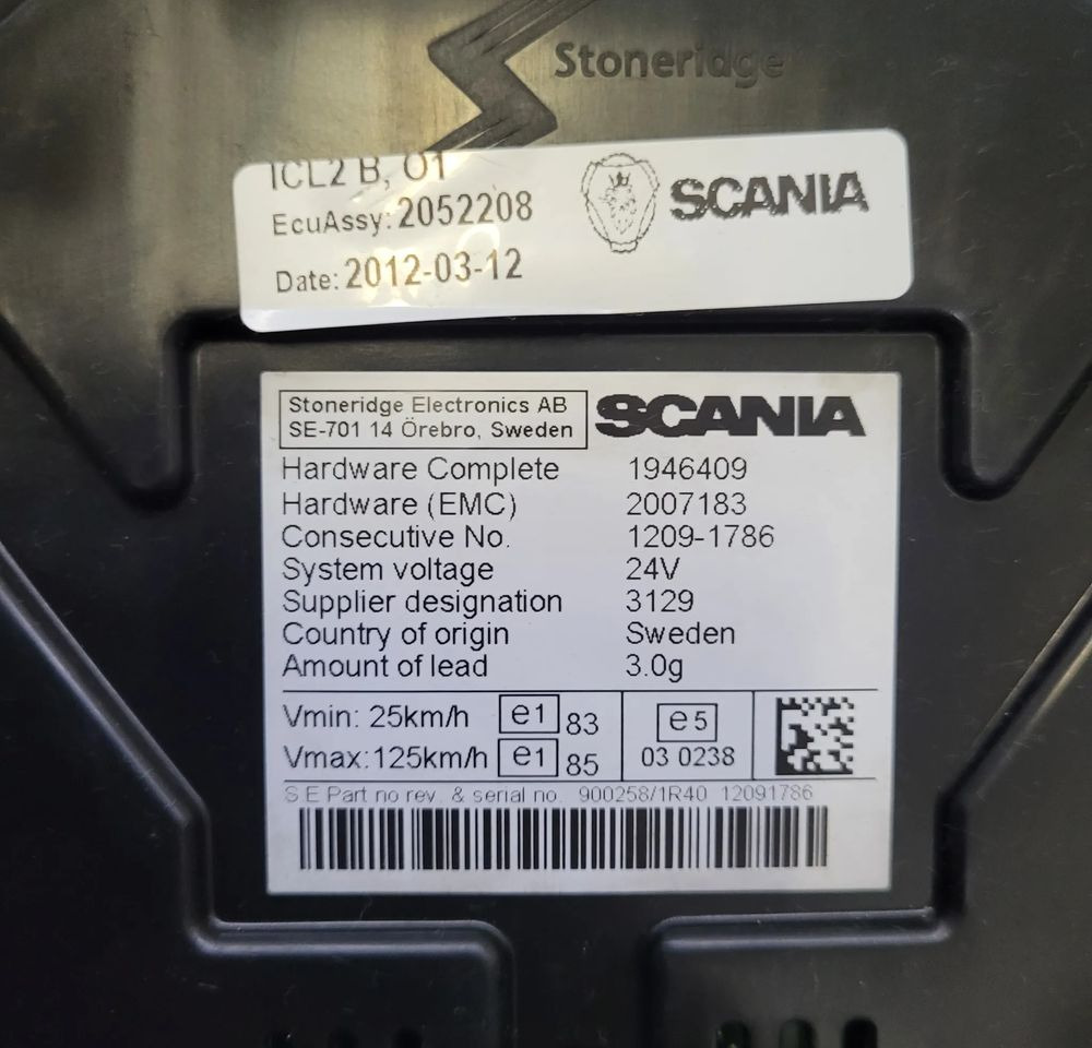 LICZNIK SCANIA R CP OM 2052208 CHWALIM116 - Ταμπλό αυτοκινήτου για Φορτηγό: φωτογραφία 3 LICZNIK SCANIA R CP OM 2052208 CHWALIM116 - Ταμπλό αυτοκινήτου για Φορτηγό: φωτογραφία 3