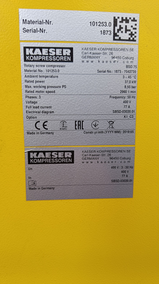 KAESER BSD 75 - Αεροσυμπιεστής: φωτογραφία 5 KAESER BSD 75 - Αεροσυμπιεστής: φωτογραφία 5