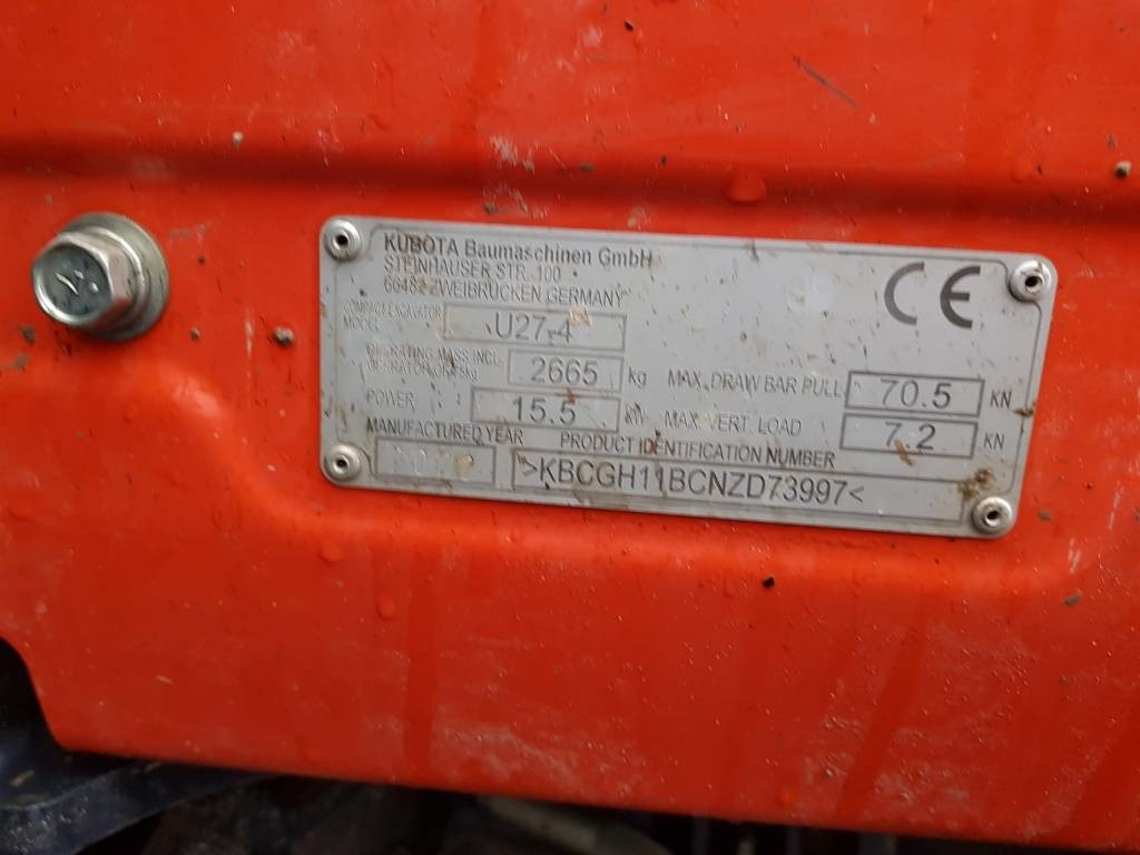 Μίνι εκσκαφέας Kubota U27-4: φωτογραφία 12 Μίνι εκσκαφέας Kubota U27-4: φωτογραφία 12