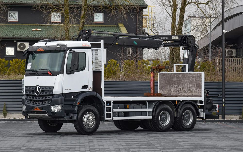 Mercedes-Benz AROCS 2636 / 6x4 / HIAB X-HIPRO 192 E-3 / WYSUW x3 / ROTATOR / STEROWANIE RADIOWE / UDT / PODPORY HYDRAULICZNE / AUTOMAT / KAMERA COFANIA / NISKI PRZEBIEG / SPROWADZONY - Φορτηγό με ανοιχτή καρότσα, Φορτηγό με γερανό: φωτογραφία 1 Mercedes-Benz AROCS 2636 / 6x4 / HIAB X-HIPRO 192 E-3 / WYSUW x3 / ROTATOR / STEROWANIE RADIOWE / UDT / PODPORY HYDRAULICZNE / AUTOMAT / KAMERA COFANIA / NISKI PRZEBIEG / SPROWADZONY - Φορτηγό με ανοιχτή καρότσα, Φορτηγό με γερανό: φωτογραφία 1