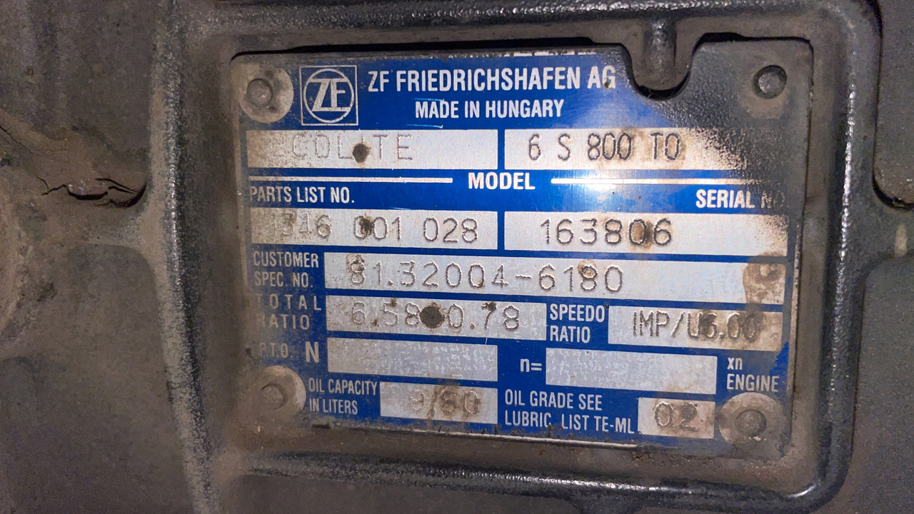 SKRZYNIA BIEGÓW MAN TGL 6S800TO 6 S 800 TO 331 TYS KM - Κιβώτιο ταχυτήτων για Φορτηγό: φωτογραφία 4 SKRZYNIA BIEGÓW MAN TGL 6S800TO 6 S 800 TO 331 TYS KM - Κιβώτιο ταχυτήτων για Φορτηγό: φωτογραφία 4