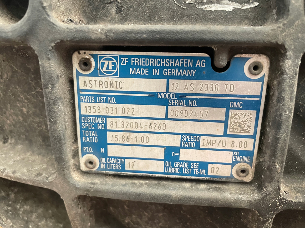 SKRZYNIA BIEGÓW MAN TGS TGX EURO 6 12AS2330TD - Κιβώτιο ταχυτήτων για Φορτηγό: φωτογραφία 5 SKRZYNIA BIEGÓW MAN TGS TGX EURO 6 12AS2330TD - Κιβώτιο ταχυτήτων για Φορτηγό: φωτογραφία 5