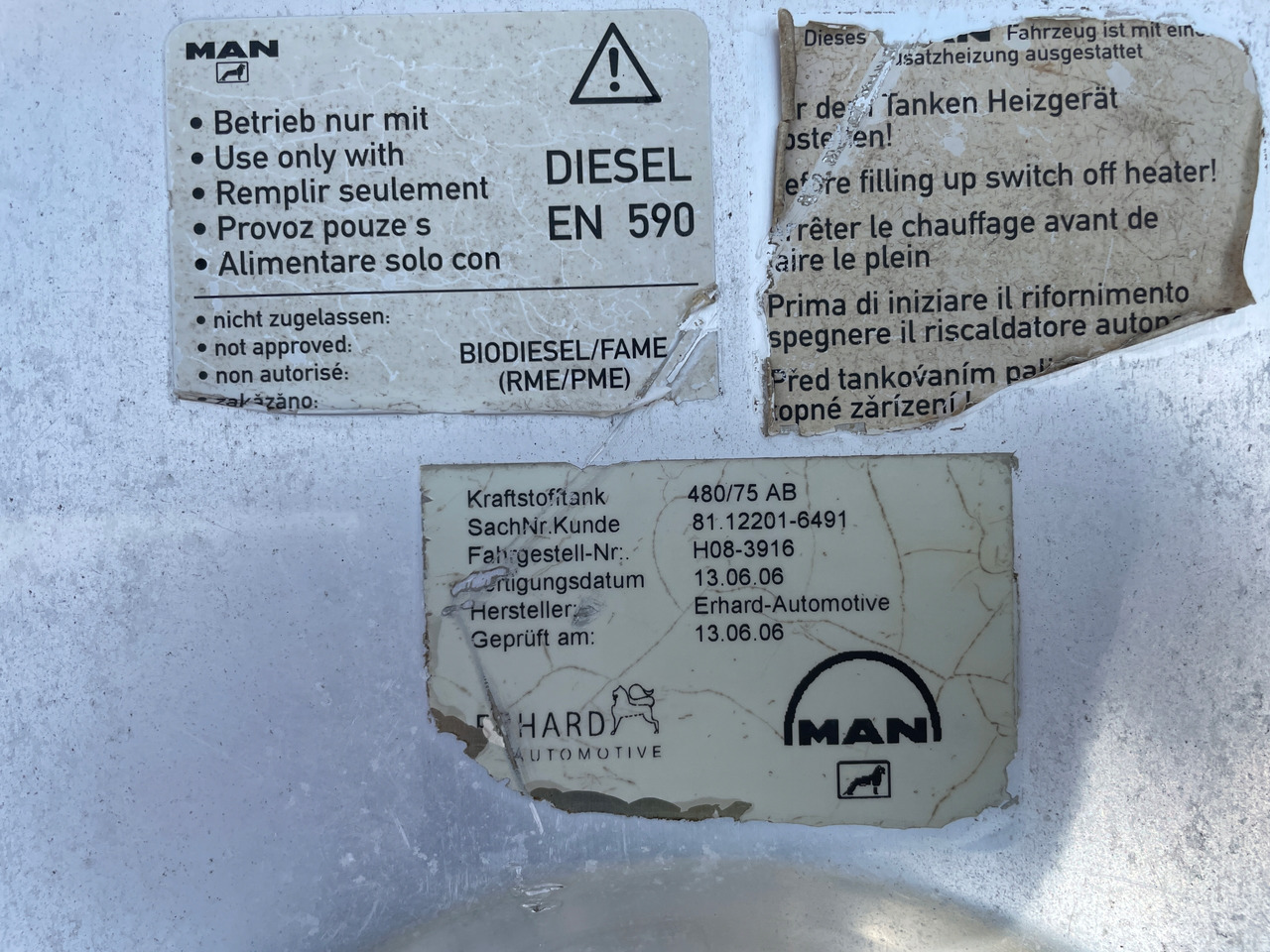 Ρεζερβουάρ καυσίμου για Φορτηγό ZBIORNIK PALIWA MAN TGA TGX TGS 480L 75 AB 81122016491: φωτογραφία 7