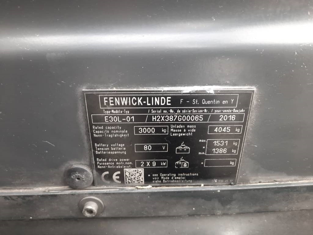 Linde E 30 L - Ηλεκτροκίνητο περονοφόρο: φωτογραφία 5 Linde E 30 L - Ηλεκτροκίνητο περονοφόρο: φωτογραφία 5