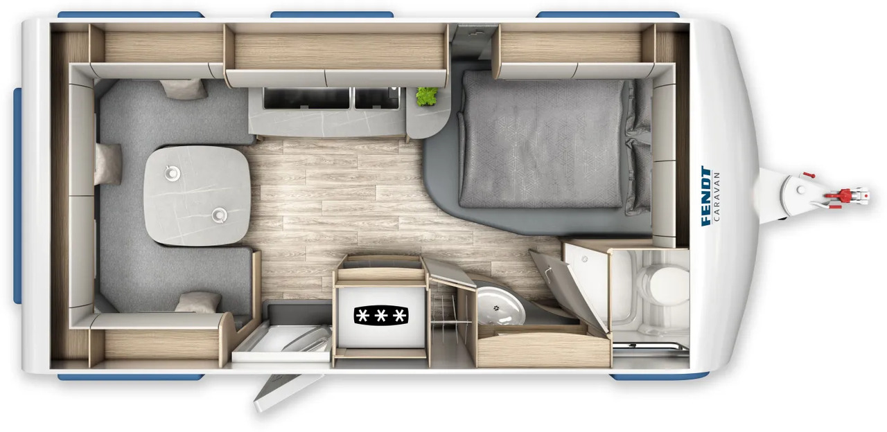 Fendt Bianco Activ 445 SFB Shower-Paket, GFK - Ρυμουλκούμενο τροχόσπιτο: φωτογραφία 2 Fendt Bianco Activ 445 SFB Shower-Paket, GFK - Ρυμουλκούμενο τροχόσπιτο: φωτογραφία 2