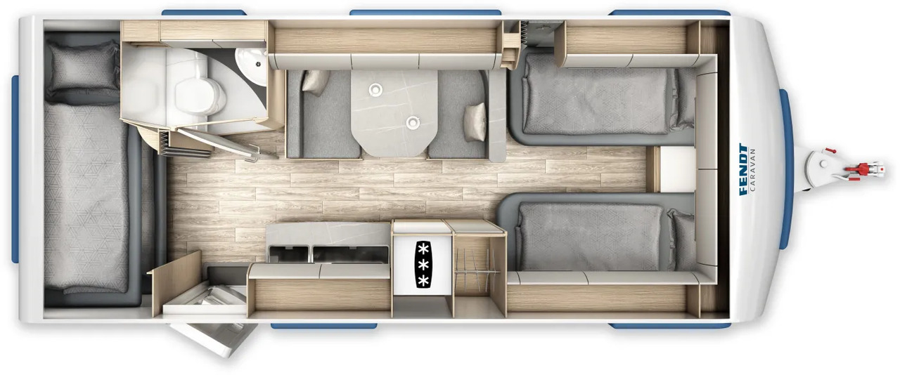 Wohnwagen Fendt Bianco Activ 550 KMG Modell 2026 - Ρυμουλκούμενο τροχόσπιτο: φωτογραφία 2 Wohnwagen Fendt Bianco Activ 550 KMG Modell 2026 - Ρυμουλκούμενο τροχόσπιτο: φωτογραφία 2