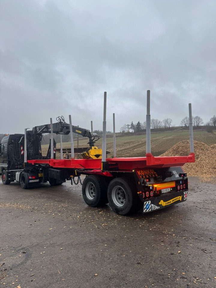 NACZEPA Z DŹWIGIEM DO DREWNA - Ημιρυμουλκούμενο μεταφοράς ξυλείας: φωτογραφία 1 NACZEPA Z DŹWIGIEM DO DREWNA - Ημιρυμουλκούμενο μεταφοράς ξυλείας: φωτογραφία 1