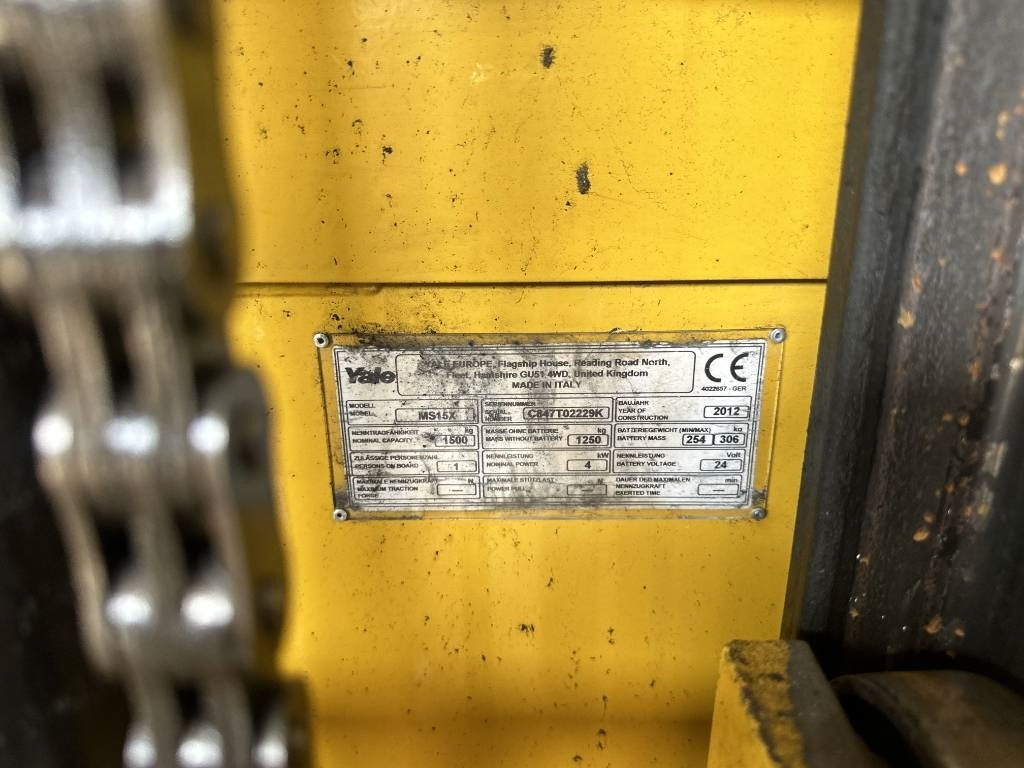 Yale ms15x - Μηχάνημα στοίβαξης: φωτογραφία 2 Yale ms15x - Μηχάνημα στοίβαξης: φωτογραφία 2