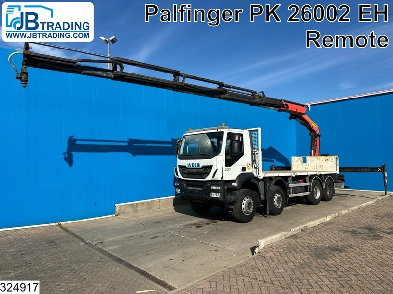 Iveco Trakker 8x4, EURO 6, Palfinger, Remote - Φορτηγό με ανοιχτή καρότσα, Φορτηγό με γερανό: φωτογραφία 1 Iveco Trakker 8x4, EURO 6, Palfinger, Remote - Φορτηγό με ανοιχτή καρότσα, Φορτηγό με γερανό: φωτογραφία 1