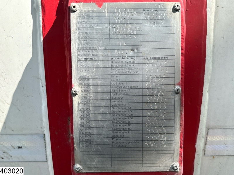 METACO Gas 56204 Liter, LPG GPL Butane, 1 Comp - Επικαθήμενο βυτίο: φωτογραφία 3 METACO Gas 56204 Liter, LPG GPL Butane, 1 Comp - Επικαθήμενο βυτίο: φωτογραφία 3