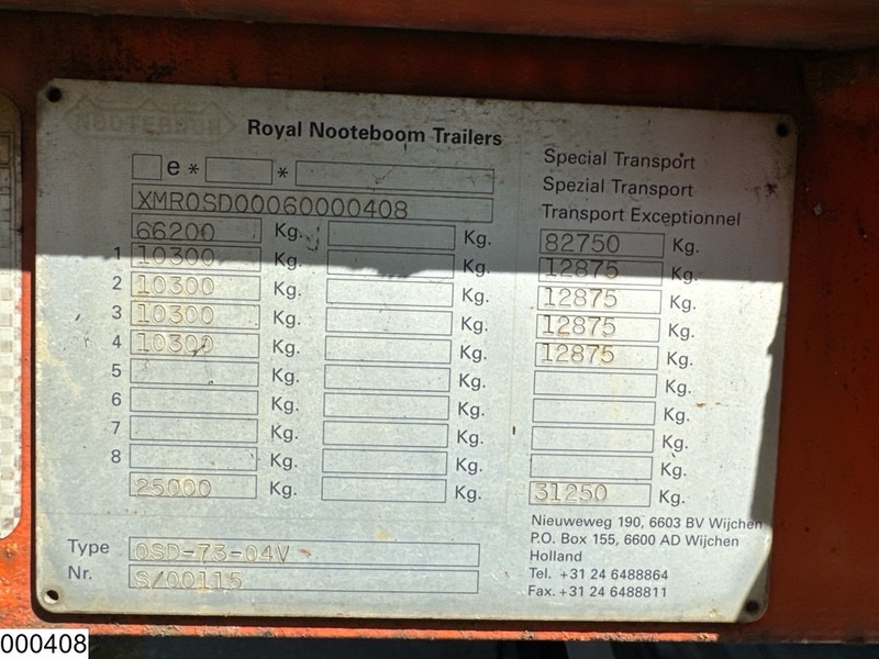 Nooteboom Lowbed 19.58 Meter, Extendable, Twistlocks, 82.750 KG - Επικαθήμενο με χαμηλό δάπεδο: φωτογραφία 5 Nooteboom Lowbed 19.58 Meter, Extendable, Twistlocks, 82.750 KG - Επικαθήμενο με χαμηλό δάπεδο: φωτογραφία 5
