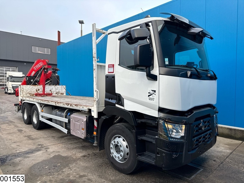 Renault C 380 6x4, EURO 6, Fassi, Steel suspension, Remote - Φορτηγό με ανοιχτή καρότσα, Φορτηγό με γερανό: φωτογραφία 3 Renault C 380 6x4, EURO 6, Fassi, Steel suspension, Remote - Φορτηγό με ανοιχτή καρότσα, Φορτηγό με γερανό: φωτογραφία 3