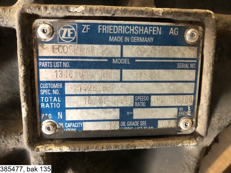 ZF ECOSPLIT 16 S 181 IT, Manual - Κιβώτιο ταχυτήτων: φωτογραφία 3 ZF ECOSPLIT 16 S 181 IT, Manual - Κιβώτιο ταχυτήτων: φωτογραφία 3
